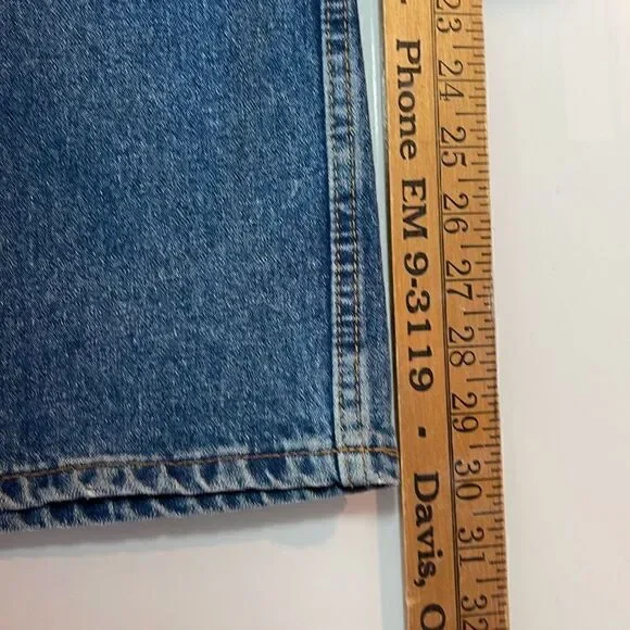 Pistola Blue Flannel Plaid Cuff Cropped Mid Rise Wash Jeans Size 27 - Picture 11 of 11